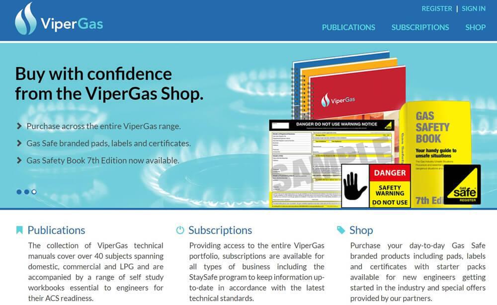 ViperGas Website Screenshot